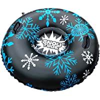 120cm-47in Inflable Nieve Tubo Trineo para Niños y Adultos- Tarea Pesada Trineo de Nieve con Asas- Antiarañazos- con Kit…